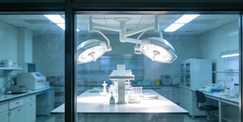 实验室技术人员正在操作复杂的高