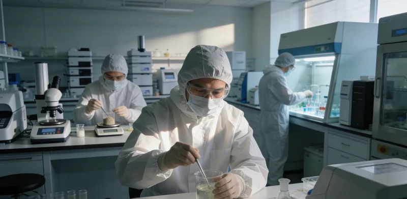 实验室中精密仪器正在进行基因检