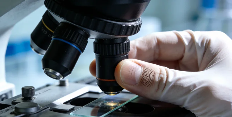 医生在电脑前认真分析mNGS检