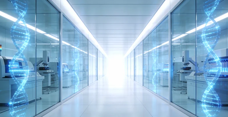 显微镜下观察血液样本的示意图,