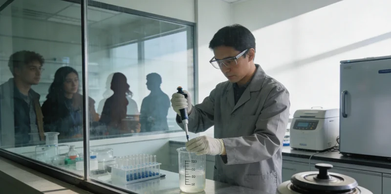 医生与患者讨论基因检测报告