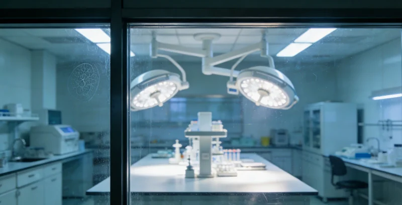 现代化的基因测序实验室内部,仪