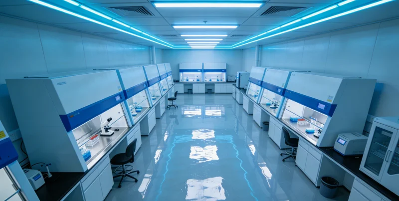 实验室技术人员在进行传统微生物