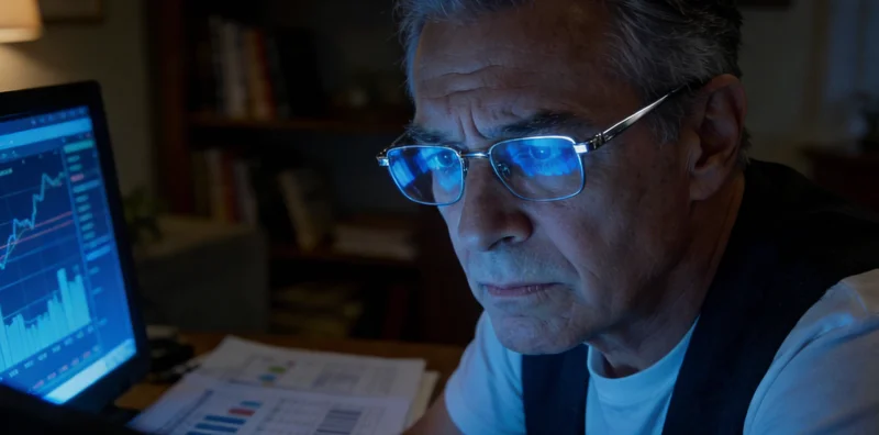 医生在诊室内向患者展示并解读基