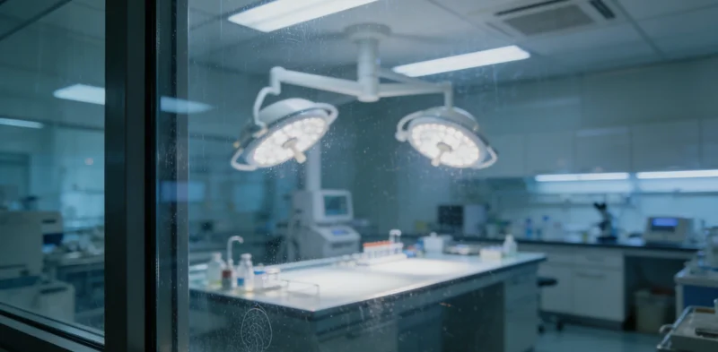 医生在办公室内,手持基因检测报