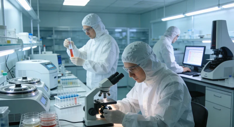 医生正在分析甲状腺基因检测报告