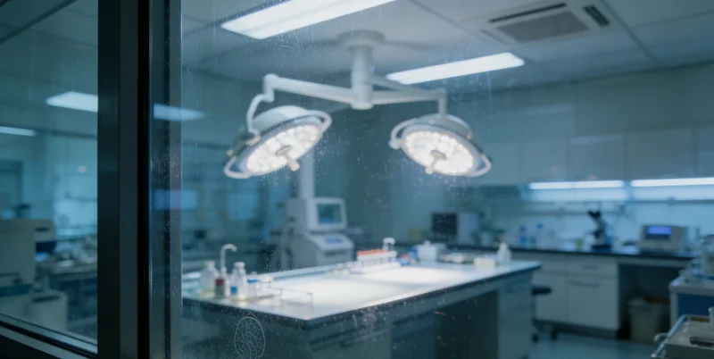 医学实验室内精密的基因测序仪器