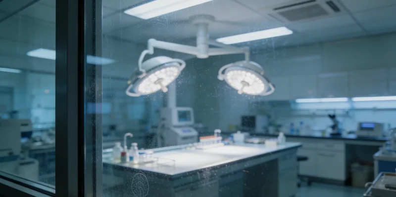 医生与家属在病房内沟通基因检测