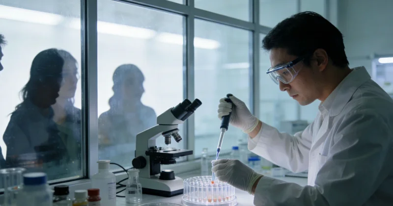 现代化实验室内，高通量测序仪正