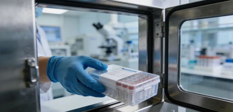 现代基因检测实验室工作场景