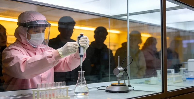 专业基因检测实验室工作场景