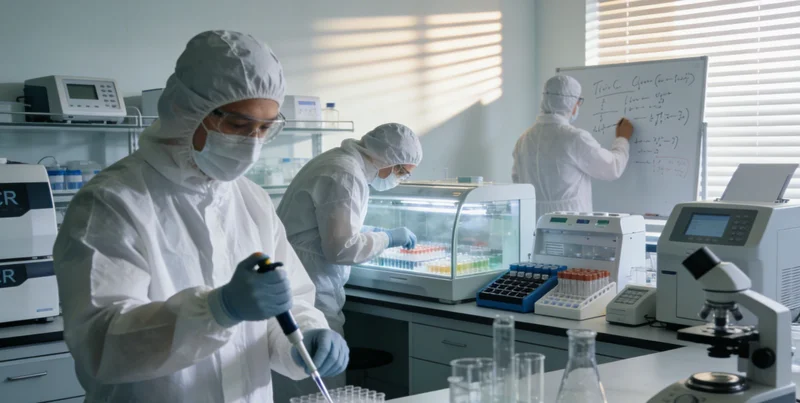 遗传咨询师正在为家庭详细解读检