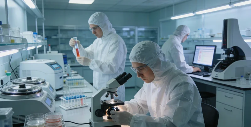 专业检测实验室内部工作场景,展