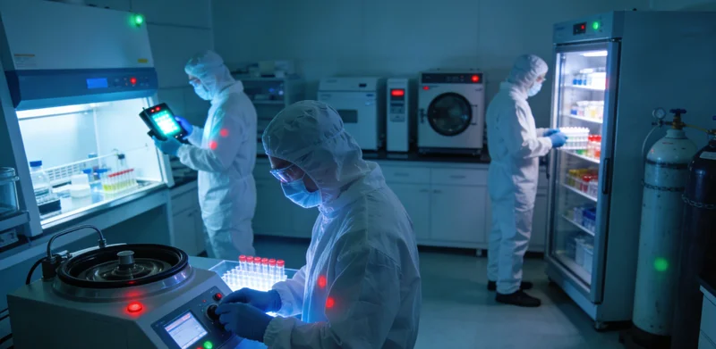 专业人士正在向咨询者解读基因检