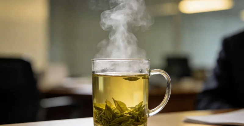 在温馨明亮的赣州本地服务中心内,一位女性正在专业人员的指导下查看基因检测报告,表情专注而安心