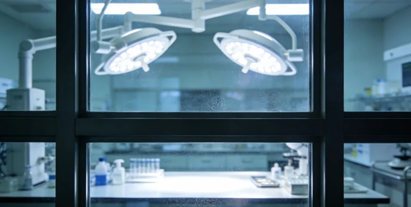 实验室人员正在操作精密仪器进行