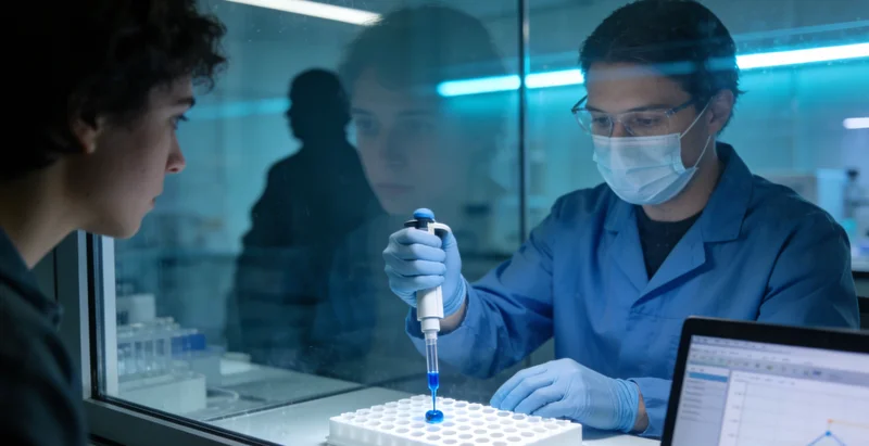 现代化实验室中,技术人员正在操