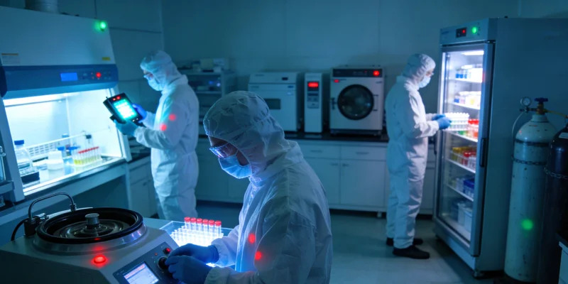 实验室内技术人员正在操作精密仪