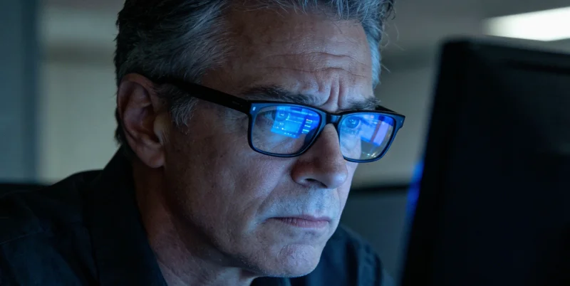 医生在诊室内，手持检测报告正向