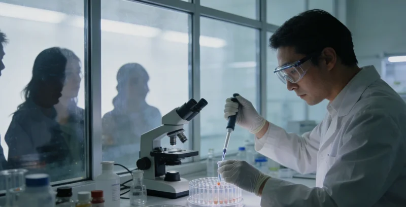 基因检测实验室内部工作场景