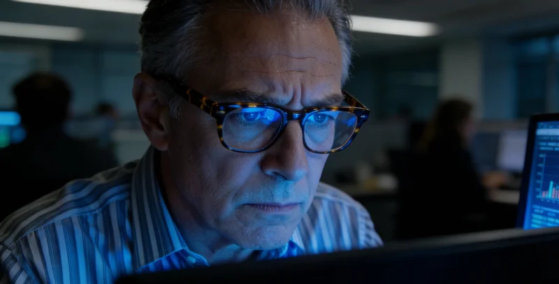 医生与患者家属共同查看并讨论基