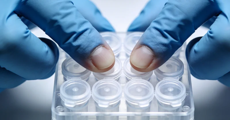 专业医生正在向患者解读基因检测报告