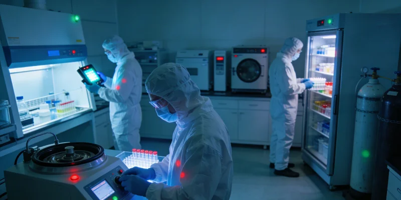 电脑屏幕上显示着复杂的基因数据