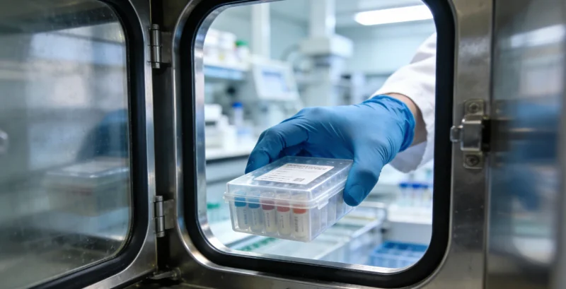 专业人士正在为客户解读基因检测