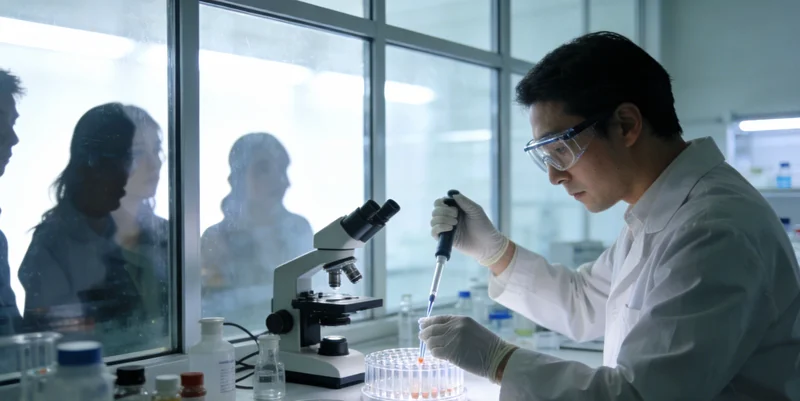 基因检测实验室工作场景