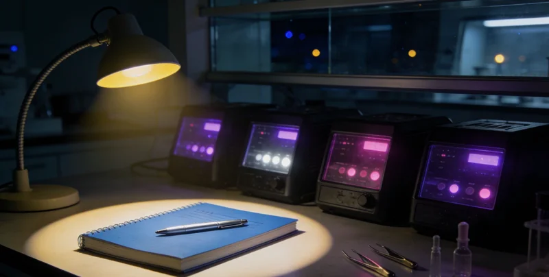 一位工人在车间休息区,手捂胸口