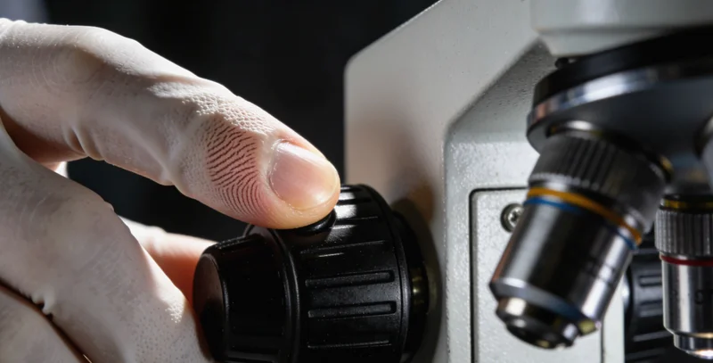 专业医生正在分析检测报告