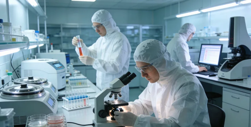 实验室技术人员正在操作高通量测