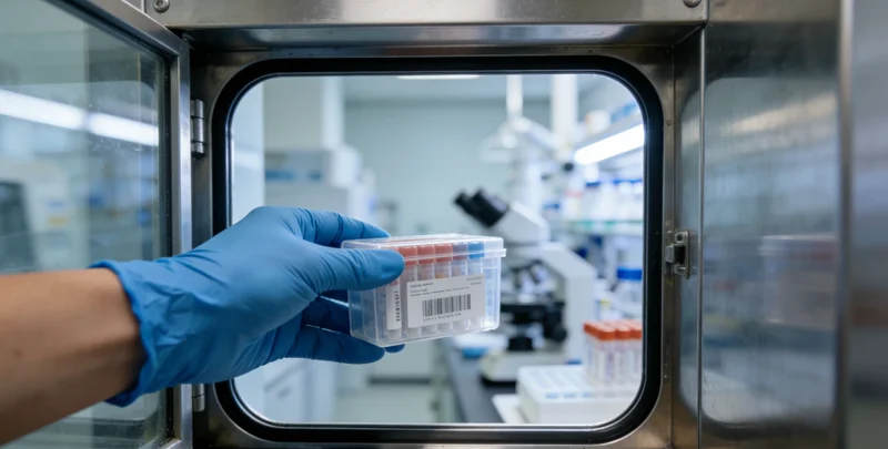 医生与患者家属共同查看基因检测报告并进行沟通