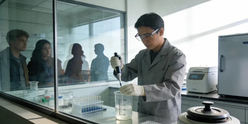 专业人员正在为客户解读基因检测报告，体现专业服务