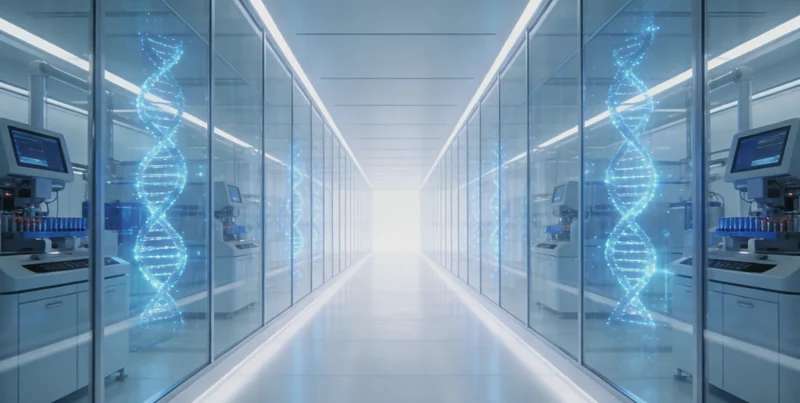 医生在诊室内,指着电脑屏幕上的