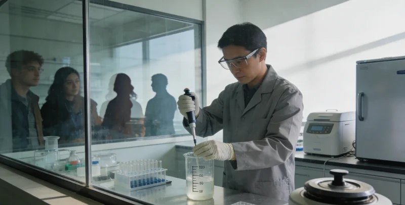 高精度PCR检测实验室工作场景