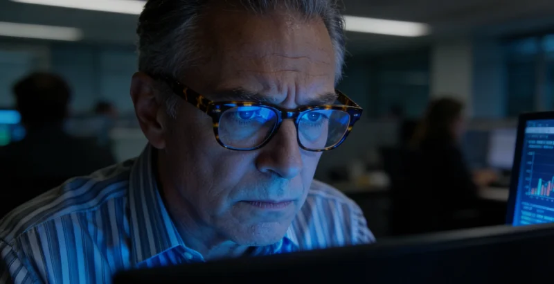 医生在办公室内，手持检测报告与