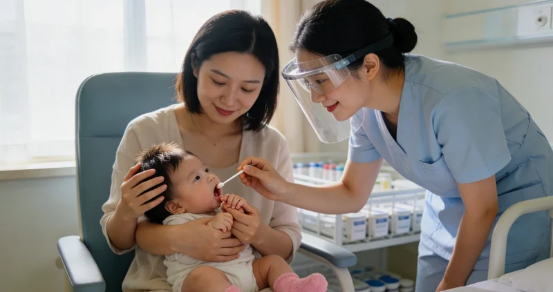 嘉兴家庭关注健康,正在测量血压和交流