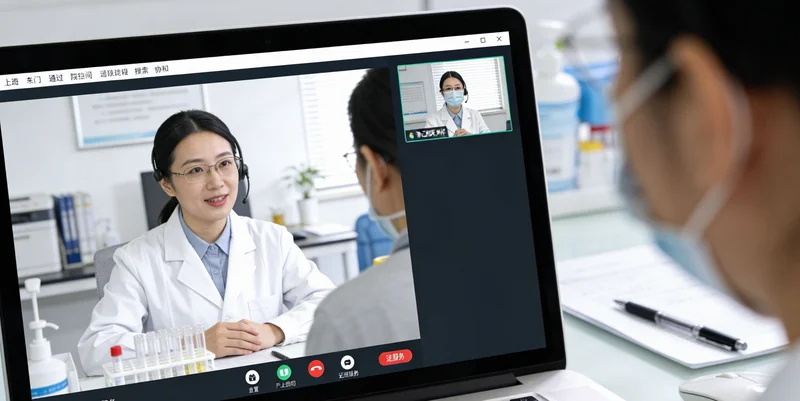 患者在梧州医院向医生咨询血液相关问题的场景