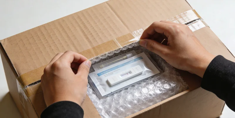 专业人员向咨询者讲解基因检测报