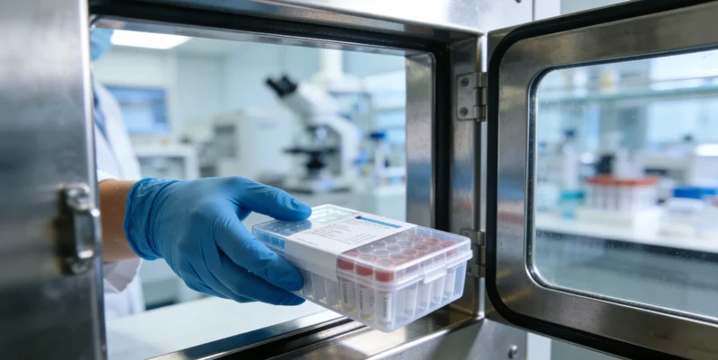 专业人员正在向患者家庭解读基因检测报告