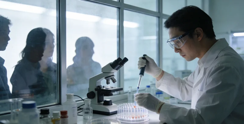 现代化分子诊断实验室内部，技术