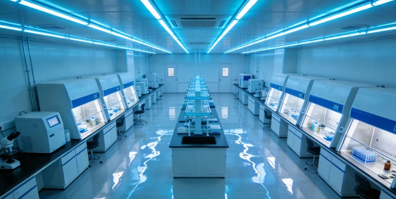 技术人员在实验室进行基因检测操