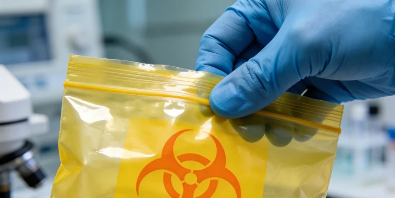 医生进行腹腔穿刺取样操作示意图