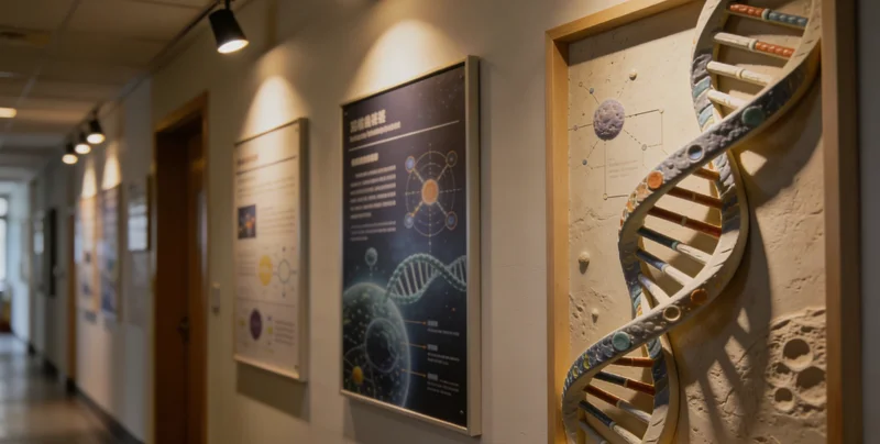 显微镜下显示的多种不同形态的细