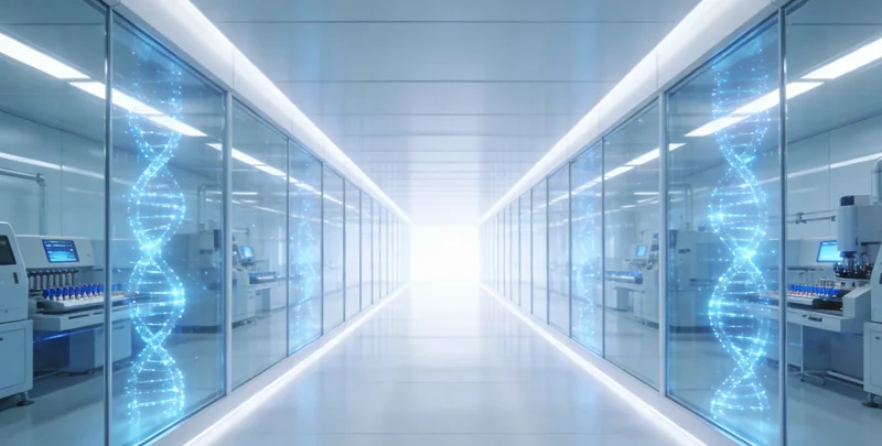 医生在诊室内，正用手指着电脑屏