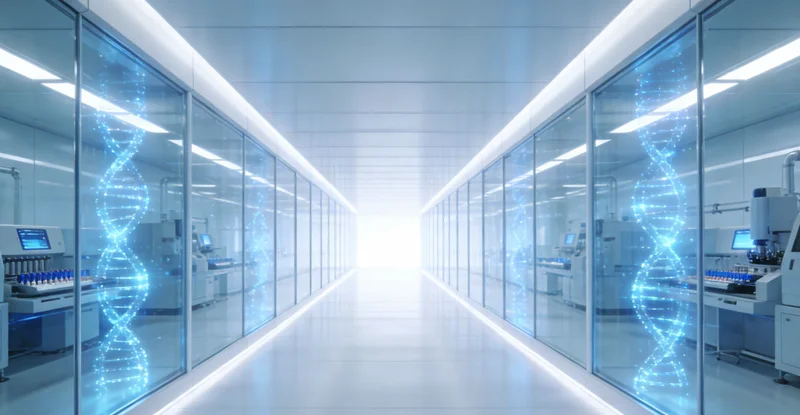 医生手持基因检测报告与康复患者