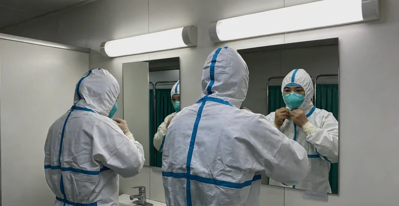 牧区劳动者在草原上放牧羊群,体