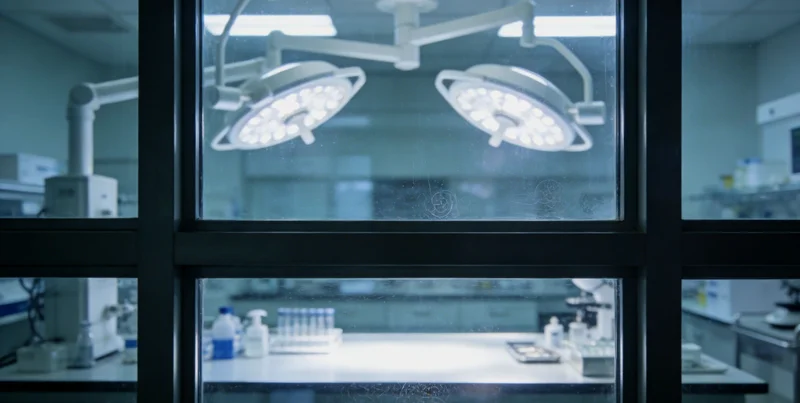 专业医学实验室内部，技术人员操