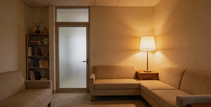 一对夫妻坐在家中，正在一起查看